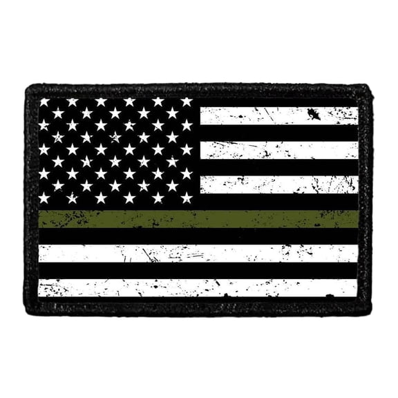 Flag Patch - Military - Distressed - Removable Patch