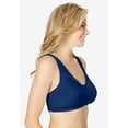 thumbnail image 3 of Comfort Choice Women's Plus Size Cotton Front-Close Wireless Bra, 3 of 5