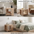 thumbnail image 2 of Dayalane Modern Farmhouse Style Wood End Table, 2-Tier Open Storage Rectangular Bedside Table, Minimalist Accent End Table for Small Space Sofa Bedroom, Natural, 2 of 9