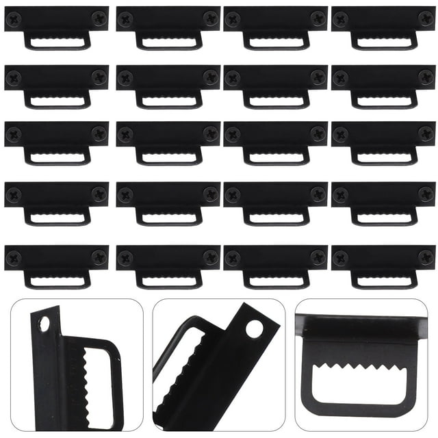 OULII 100 Pcs Crochets en Fer Noir en Forme de L pour Cadres et Décorations Usage Domestique