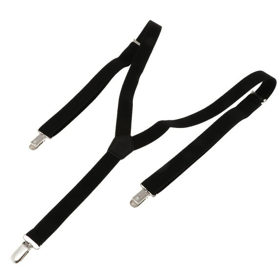 Heavy Y Back Elastic Adjustable Suspenders Strong Metal Clip Baclk
