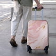 thumbnail image 3 of Pink Gold Marble Pattern Luggage Cover Fashion Suitcase Cover Baggage Covers Fit 25-28 Inch Luggage (Go Travel), 3 of 5