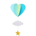 thumbnail image 1 of Ruiboury Hot air balloon paper string flower flag+55cm 21 inch, 1 of 9