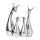 thumbnail image 1 of Figuras de la familia de los ciervos, figuras de escritorio, decoración del hogar, esculturas de animales, estatuas de cerámica 4 piezas de plata, 1 of 9
