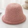 thumbnail image 4 of CoCopeaunts Reversible Bucket Hats Roll-up Brim Lamb Wool Fisherman Hat for Women Autumn Winter Fashionable Warm Basin Hat, 4 of 8