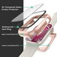 thumbnail image 3 of [2 in 1] KOMI Waterproof Case for Apple Watch Series 9 8 7 41mm, 360° All-Round Protective Hard PC Front & Back Bumper with HD Tempered Glass Screen Protector for iWatch Cover Accessories Women Men, 3 of 7