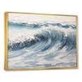 thumbnail image 2 of Designart "Gentle Toned Simplistic Ocean Swell II" Beach Floater Framed Wall Art Living Room, 2 of 5