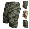 thumbnail image 4 of WREESH Men's Cargo Shorts Tactical Shorts Camouflage Shorts Casual Fashion Zipper Button Short Pants with Pockets Khaki, 4 of 4
