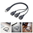 thumbnail image 2 of USB Splitter Cable 1 Male to 3 Female Power Extension Adapter for Computer Charging Mouse Keyboards, 2 of 9