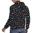 thumbnail image 6 of Uemuo Multi-Colored Stars Pattern Men's Hoodie - Casual Pullover Hoodie with Kangaroo Pocket, Stylish Hooded Sweatshirt for Everyday Wear-Small, 6 of 7