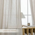 thumbnail image 3 of Linen Sheer Linen Curtains for Living Room 84 inch Length 2 Panels Set, Rod Pocket, W52 x L84, 3 of 5