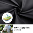 thumbnail image 2 of 2-Pack Pure Cotton Fitted Sheet Twin Size, 600 Thread Count 16" Deep Pocket Egyptian Cotton Fitted Sheet (2pcs, Twin, Black), 2 of 5