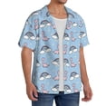thumbnail image 2 of Kdxio Men's Hawaiian Shirt for Men Short Sleeve Shirt Rainbow Dinosaur Summer Casual Holiday Beach Button Down T-Shirts, 2 of 7