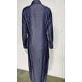 thumbnail image 4 of Womens Casual Button Down Denim Maxi Dress Lapel Long Sleeve Long Jean Dresses with Pockets, 4 of 5