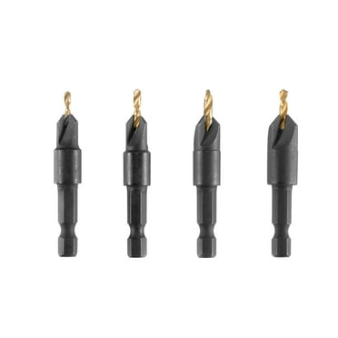 HART 5-Count Assorted Titanium Countersink Bit Set