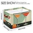 thumbnail image 4 of Yayeee Canvas Storage Basket with Handles for Shelves Fabric Bins Closet Organizer, Red Glasses, 4 of 8