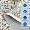 thumbnail image 3 of Floral Area Rugs 5x7, Dark Blue Washable Rug for Living Room, Bedroom, Low Pile Non Slip Stain Resistance Indoor Boho Carpet Mat for Farmhouse, Dining Room, Office, 3 of 7