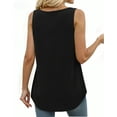 thumbnail image 5 of MOSHU Summer Tank Tops for Women V-neck Sleeveless Shirts Pleated Front Tops, 5 of 9