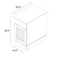 thumbnail image 4 of STYLIVIA 1-Door End Table with Drawer Decorative Panel Dusty Gray Oak 14" W × 22" D × 25" H., 4 of 11