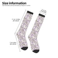 thumbnail image 4 of Vsdgher Lavender Flowers Print Thigh High Socks Extra Long Stretchy Sock Women Over Knee High Opaque Stocking Daily Wear, 4 of 5