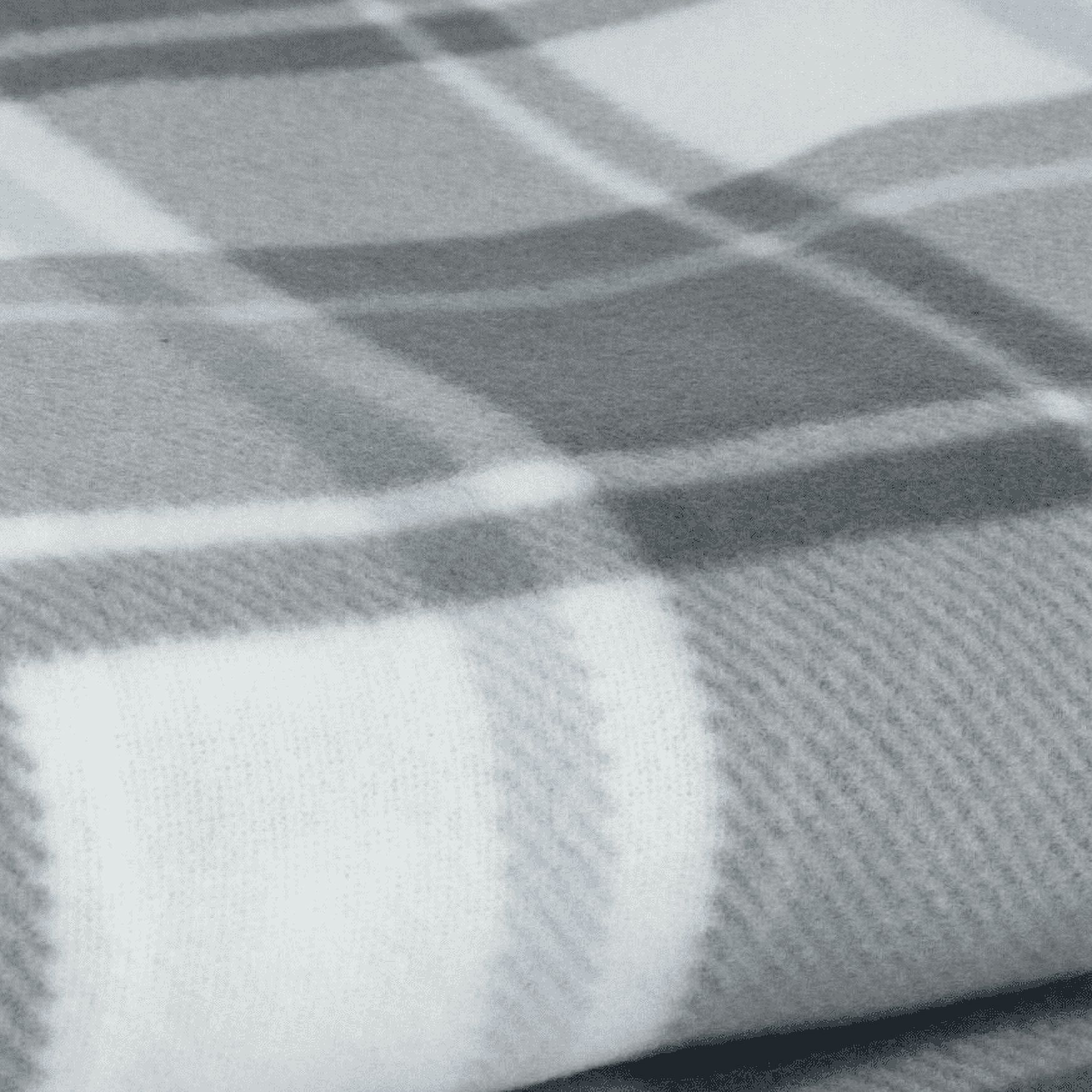 Biddeford Gray Buffalo Plaid Polyester Electric Blanket, Non-Standard