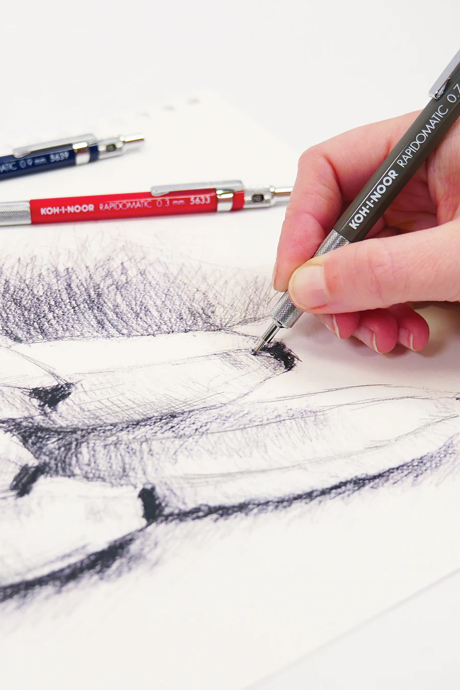Koh-I-Noor .7mm lead Rapidomatic Mechanical Pencil, Gray, 1 Each
