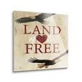 thumbnail image 2 of Land Of The Free Tan Woodgrain Eagles 24 x 24 Glass Wall Hanging Sign, 2 of 4