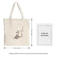 thumbnail image 3 of Serene Cream Tote Bag with Ethereal Figure in White Robe Celestial Elegant Staff Design - Perfect for Shopping & Travel, 3 of 4