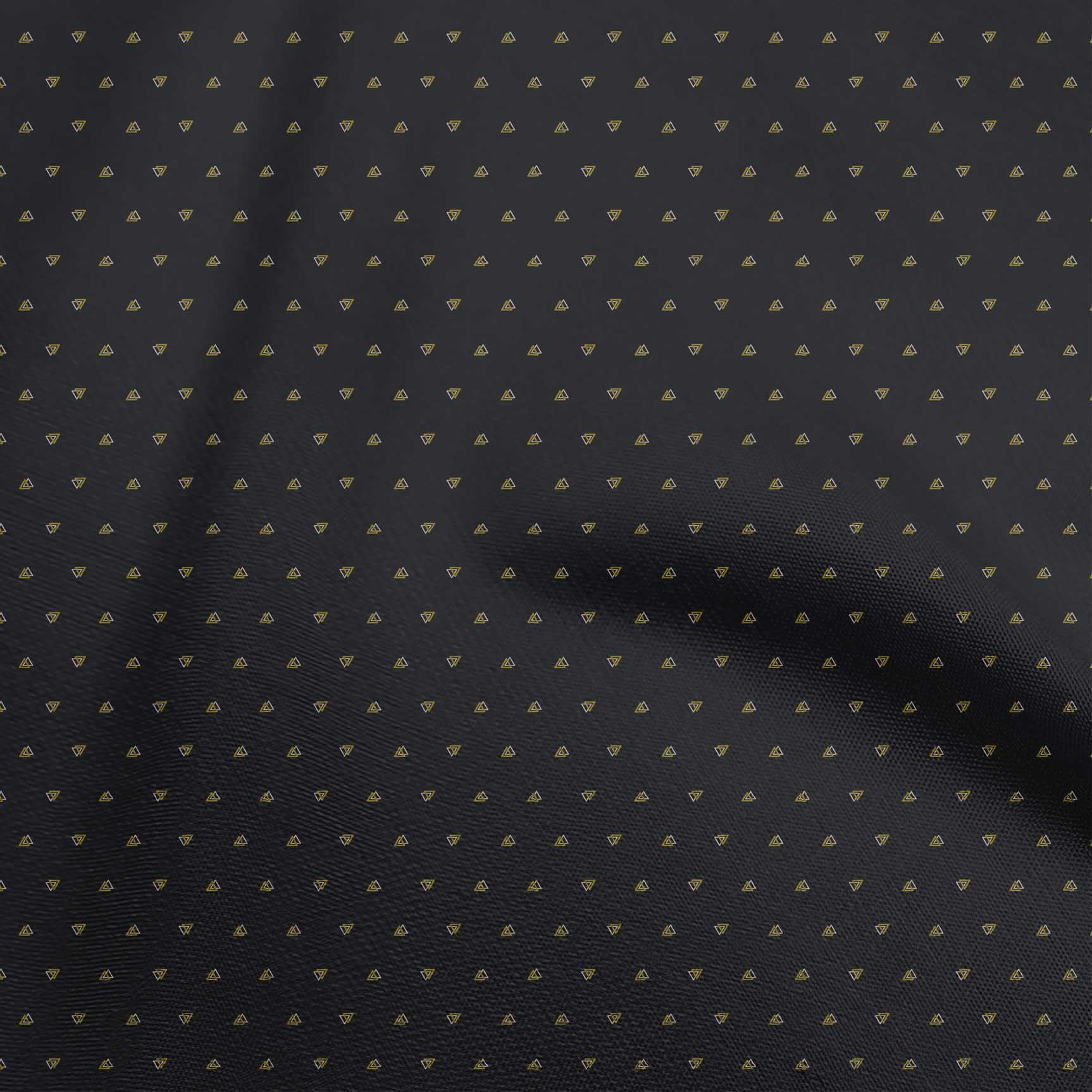 oneOone Polyester Spandex Black Fabric Geometric Fabric For Sewing Printed Craft Fabric By The Yard 56 Inch Wide