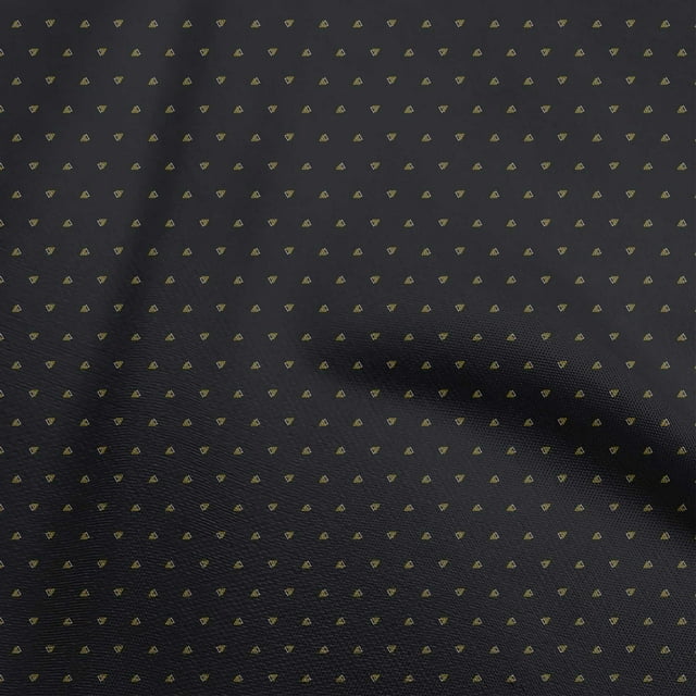 oneOone Cotton Cambric Black Fabric Geometric Craft Projects Decor Fabric Printed By The Yard 56 Inch Wide