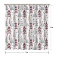 thumbnail image 5 of White Christmas Tree Pattern Shower Curtain 72"x72" ,Bathroom Decorative Shower Curtains Set with 12 Hooks,Modern Waterproof Washable Shower Curtain, 5 of 6