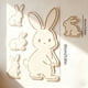 thumbnail image 5 of Calcomanía de pared de conejito de Pascua, pegatina de pared de madera, decoración de pared de animales de conejo para habitación de niños, aula, sala de estar, sala de juegos, dormitorio, 5 of 8