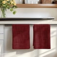 thumbnail image 7 of Vintage Dark Red Kitchen Towels Set of 4, Farmhouse Retro Solid Color Linen Texture Absorbent Dish Towels for Kitchen, Microfiber Hand Towel, Quick Drying Tea Towel for Cleaning Decorative Dishcloths, 7 of 7
