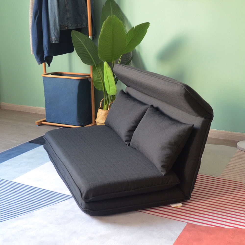 Kepooman Folding Lazy Sofa Chair, Floor Chair Sofa Bed, Folding Lazy Sofa Floor Chair, Black Kepooman Folding Lazy Sofa Chair, Floor Chair Sofa Bed, Folding Lazy Sofa Floor Chair, Black