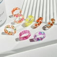 thumbnail image 3 of Juego De Anillos De Resina De 8 Uds., Nudillos Coloridos De Verano, Anillos Apilables Transparentes, Divertidos Anillos De Plástico De Frutas, Regalo De Joyería Cateissary AP005830-00, 3 of 6