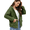 Green, variant on Cuteduck Womens Sherpa Jacket Fuzzy Fleece Zip Up Winter Hoodies Coat, S-2XL