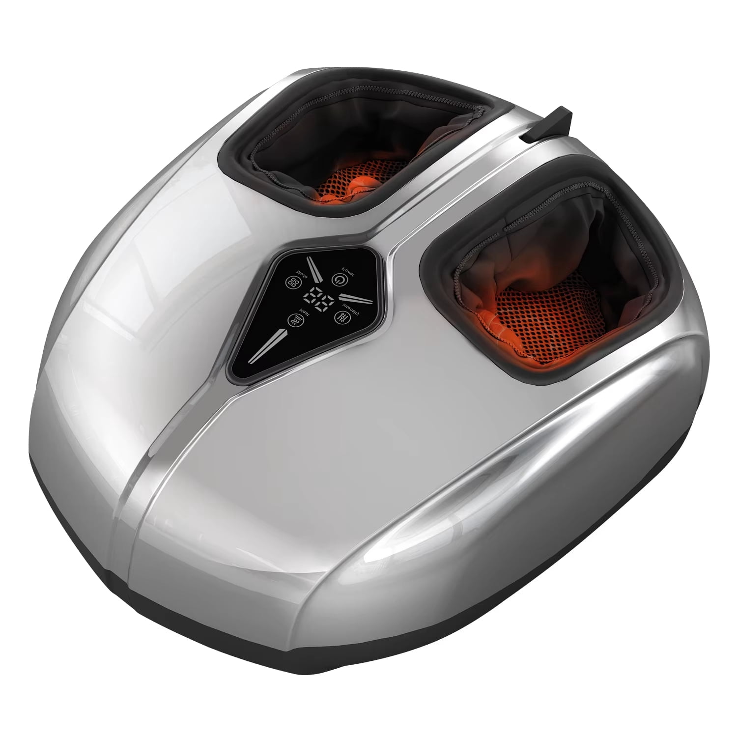 Electric Foot Massager Machine, Shiatsu Kneading Vibration Roller, 10 Speed with Remote & Display, Timer, Black