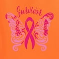 thumbnail image 2 of Wild Bobby, Survivor Breast Cancer Butterfly Ribbon, Breast Cancer Awareness, Front and Back Women Graphic Tees, Orange, 3X-Large, 2 of 4
