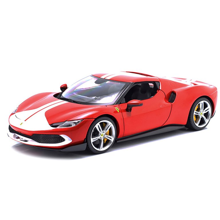 Ferrari 296 GTB Assetto Fiorano Red with White Stripes 