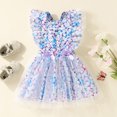 thumbnail image 4 of Vedolay Young Girls Dress Girl's Boho Floral Print Sleeveless Swing Cami Skater Dress Sundress,Purple 4-5 Years, 4 of 5
