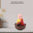 thumbnail image 4 of Statue de Moine Bouddha Hochant la Tête, Son Réglable, Utilisation Multifonctionnelle, Adaptée à un Décor Polyvalent, 4 of 8