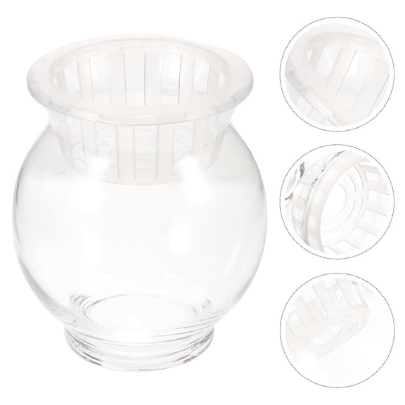 WHAMVOX Flower Containers Glass Planter Hydroponics Vase Planter Glass Clear Vase
