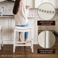 thumbnail image 2 of Maven Lane Adrien Backless Saddle Kitchen Stool, White Oak, Set of 3, 2 of 6