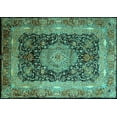 thumbnail image 1 of Ahgly Company Indoor Rectangle Persian Turquoise Blue Traditional Area Rugs, 5' x 8', 1 of 4