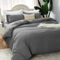 Mildly King Size Duvet Cover Set 3 Packs UltraSoft Reversible Bedding with Zipper Closure, 2
