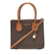 Michael Kors Mercer Medium Logo Accordion Crossbody Messenger Bag- Brown