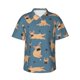 thumbnail image 1 of Fotbe French Bulldog Yoga Camisa Hawaiana para Hombre Unisex – Camisa Casual de Verano con Botones de Manga Corta de Algodón y Lino,X-Large, 1 of 7