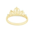 thumbnail image 5 of AFFY Simulated Multi Stone Jasmine Princess Style Engagement Crown Ring In 14k Yellow Gold Over Silver-10.5, 5 of 6