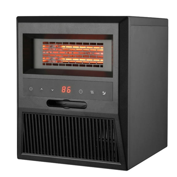 Comfort Glow Tabletop Infrared Quartz Heater, 4 Heating Elements, Remote, 1,000 Sq Ft - QDE1346