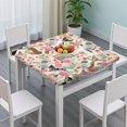 thumbnail image 3 of Chihuahua Dog and Flower Square Fitted Tablecloth with Elastic Edge,Square Table Cover,Washable Elastic Table Cover for Home Kitchen Party Decor 36"x36", 3 of 6